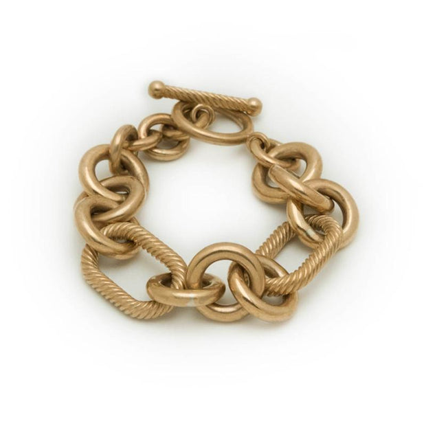 Marcella Link Chain Bracelet in Brass - 1 Left