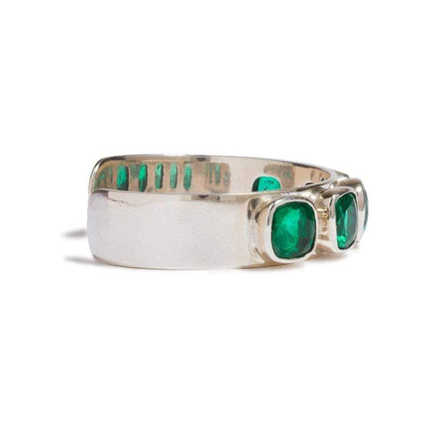 Jane Bracelet - Rhodium / Emerald