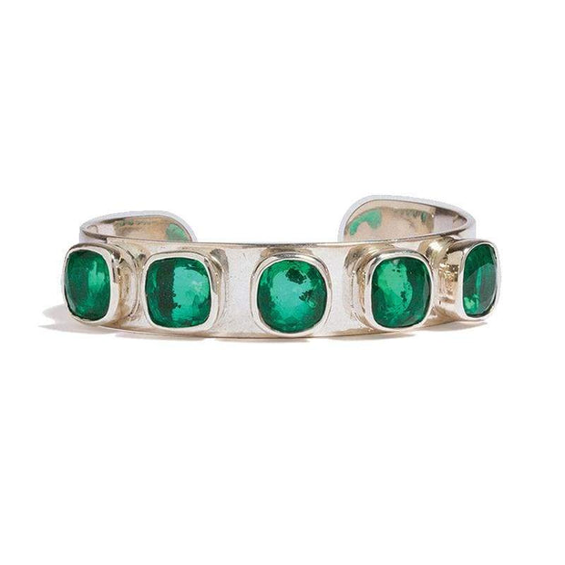 Jane Bracelet - Rhodium / Emerald