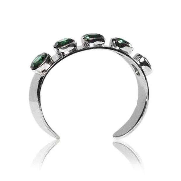 Jane Bracelet - Rhodium / Emerald