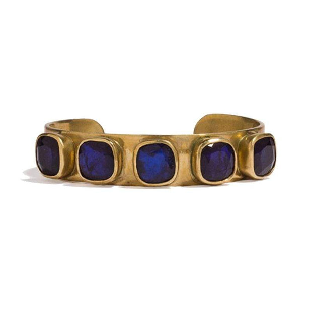 Jane Bracelet - Vintage Brass / Blue Sapphire
