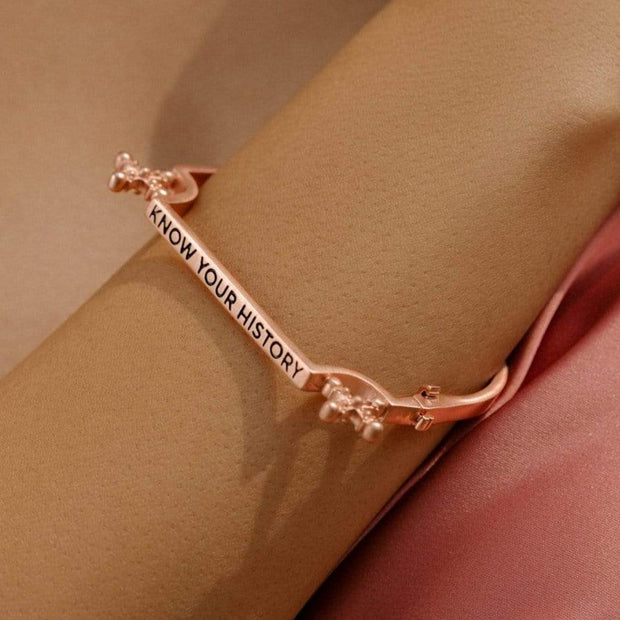 Adore Adorn Bracelet Know Your History Bracelet in Rose Gold