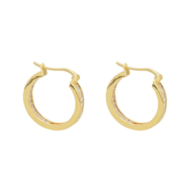 Adore Adorn Earrings 14mm Lucky Hoop in Gold