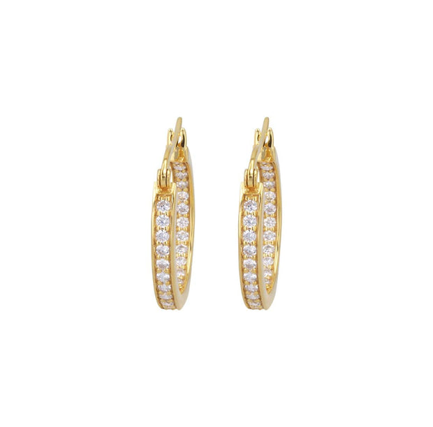 Adore Adorn Earrings 14mm Lucky Hoop in Gold