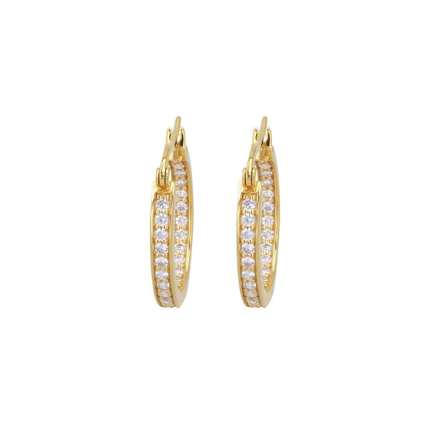 Adore Adorn Earrings 14mm Lucky Hoop in Gold