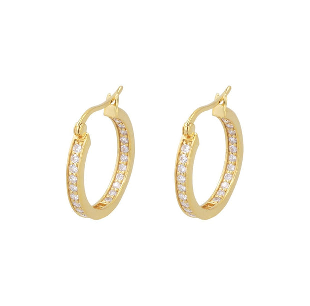 Adore Adorn Earrings 14mm Lucky Hoop in Gold