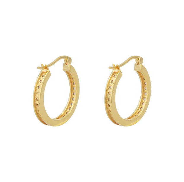 Adore Adorn Earrings 14mm Lucky Hoop in Gold