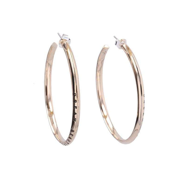 Dream Beautiful Hoop Earrings in Brass