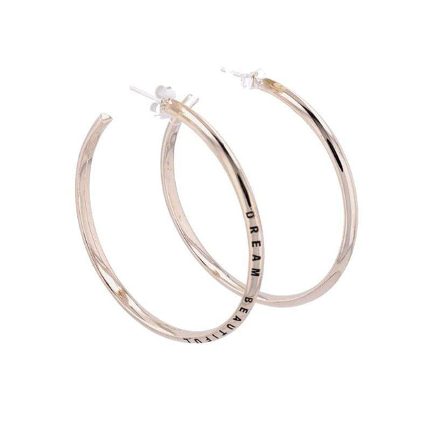Dream Beautiful Hoop Earrings in Brass