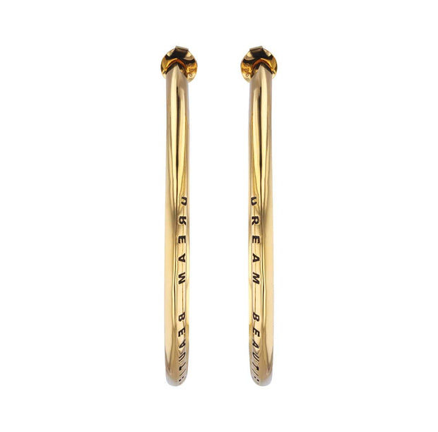 Adore Adorn Earrings 2.25" Dream Beautiful Hoop Earrings + Gold