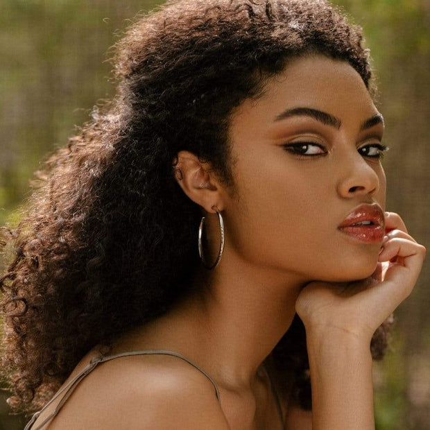Adore Adorn Earrings 2.25" Dream Beautiful Hoop Earrings in Silver