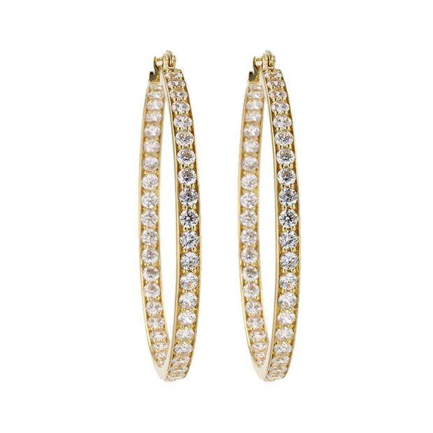 Medium-Sized 50mm Lucky Hoop in Gold