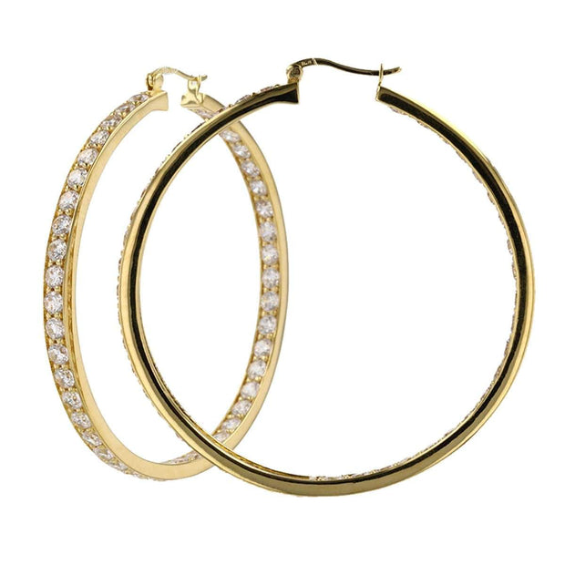Medium-Sized 50mm Lucky Hoop in Gold