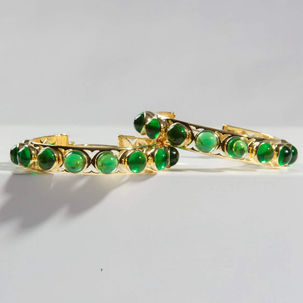 Adore Adorn Earrings Shari Earrings (Aged Gold/Emerald)