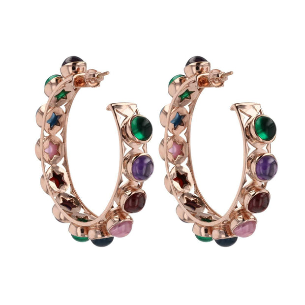 Shari Hoop Earrings in Rose Gold