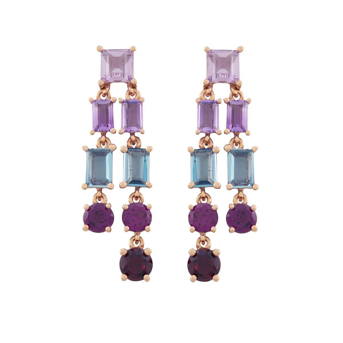 Skydrop Chandelier Earrings Rose Gold Plated