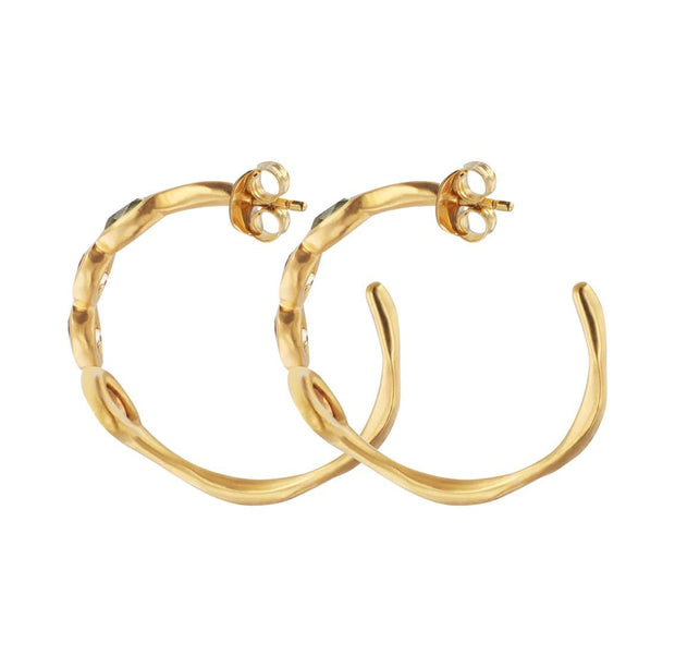 Adore Adorn Earrings Sundazed Hoop Earrings in 14K Gold
