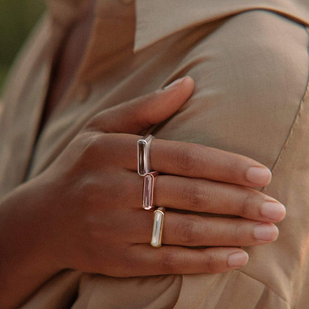 Adore Adorn Gem-Band Ring Set