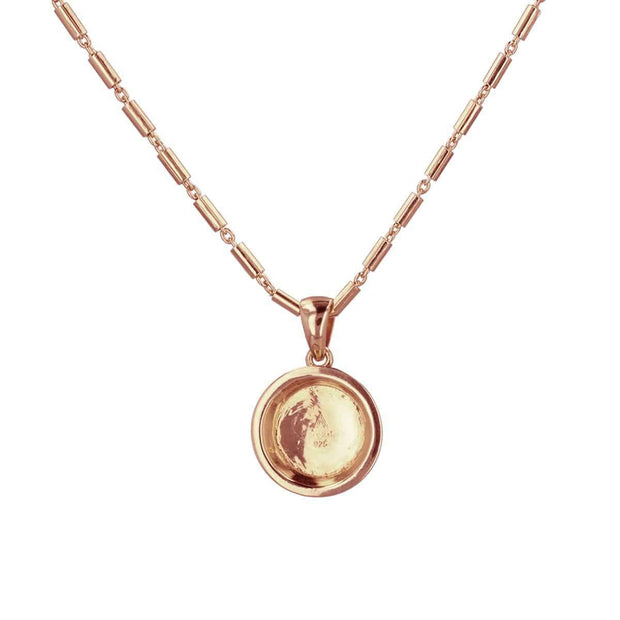 Fathom Enamel Necklace with Sky Blue Topaz in 14K Gold