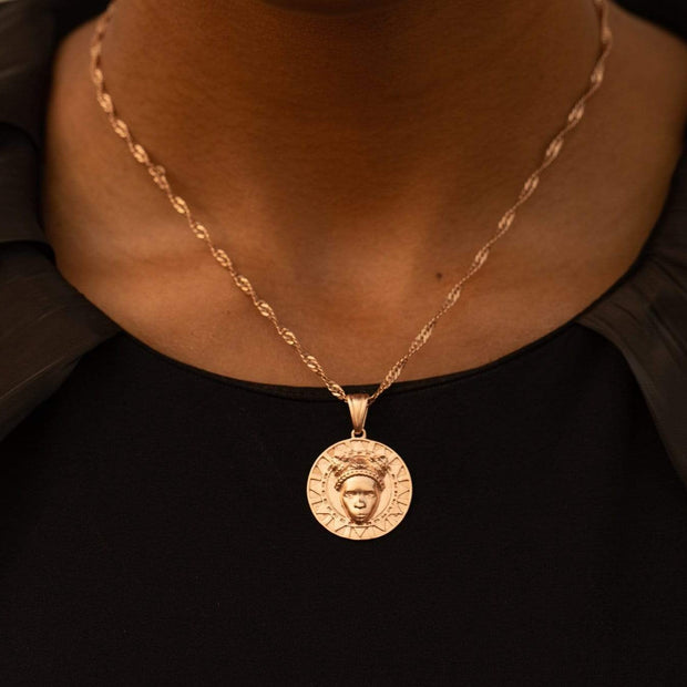 Adore Adorn Necklace Rose Gold Reava Coin Necklace in Rose Gold