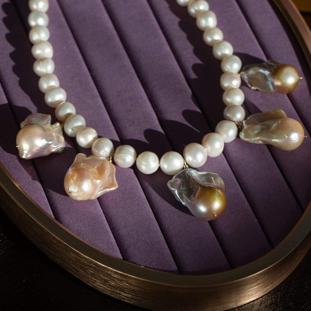 Adore Adorn Necklaces Greek Goddess Statement Baroque Pearl Necklace