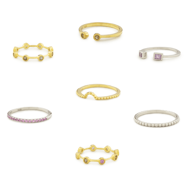 Adore Adorn Pavé Rhodium Individual Ring