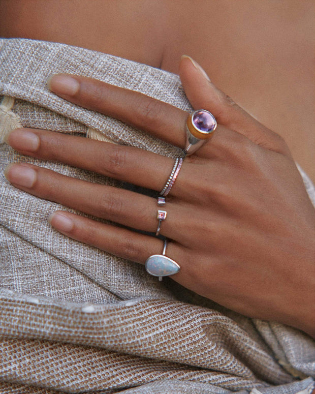 Adore Adorn Pavé Rhodium Individual Ring