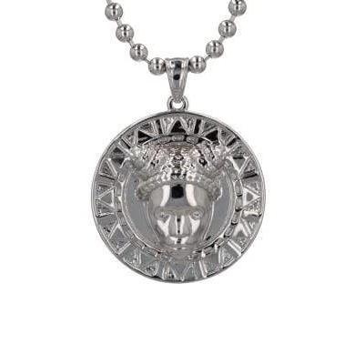 Reava Full-Sized Pendant in White Rhodium