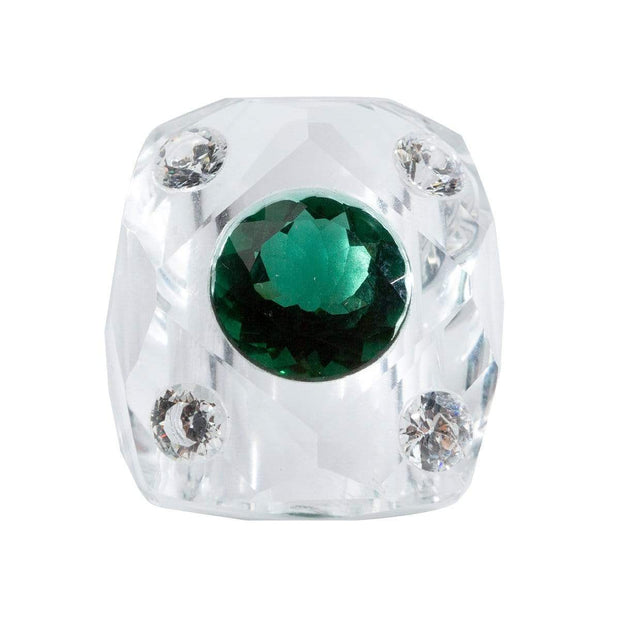 Adore Adorn Ring 6 Crystal Cut Ring - Green Quartz + White Topaz Size 6