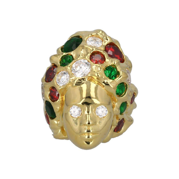 Adore Adorn Ring 6 / Green Quartz / Red Quartz Missy Ring in 14K Gold Green Quartz / Red Quartz Size 6, Size 7, Size 8 and Size 9