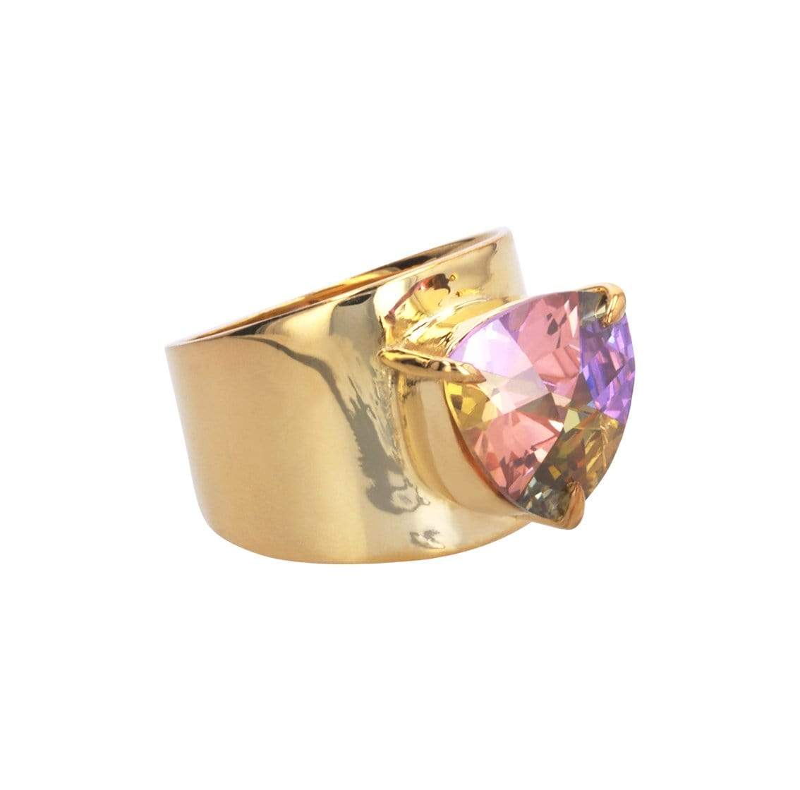 Adore Adorn Ring 7 Lilly Ring with Dark Pink Mystic Topaz