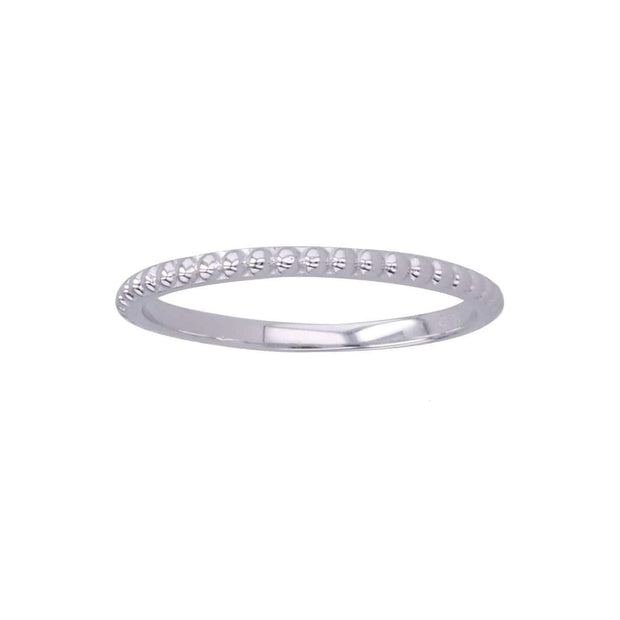 Pavé Individual Layer Ring in Rhodium
