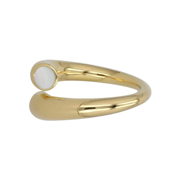Adore Adorn Ring Twisted Ring with Mother Of Pearl in 14K Gold Size 6 and Size 7