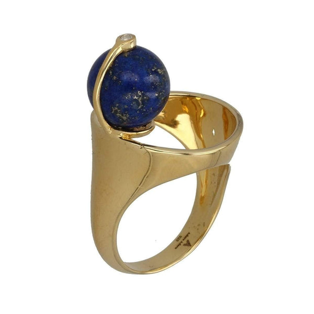 Adore Adorn Ring World Ring with Lapis Lazuli in 14K Gold
